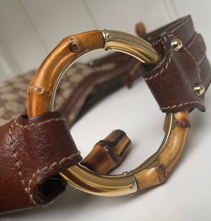 Gucci hobo bamboo ring shoulder bag