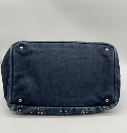 Prada denim studded Canada handbag