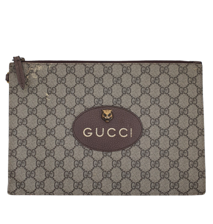 Gucci neo gg monogram animalier clutch bag