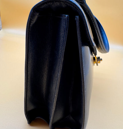 Sac à main vintage en cuir HERMÈS