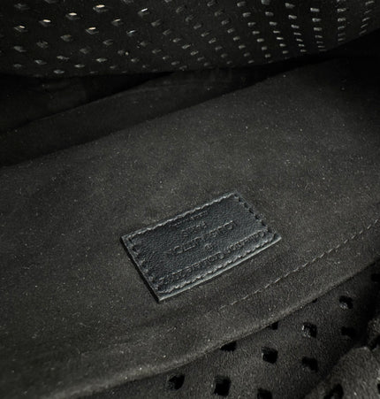 Louis Vuitton limited edition Saumur crossbody perforated black bag