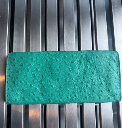 Loewe ostrich leather evening clutch bag