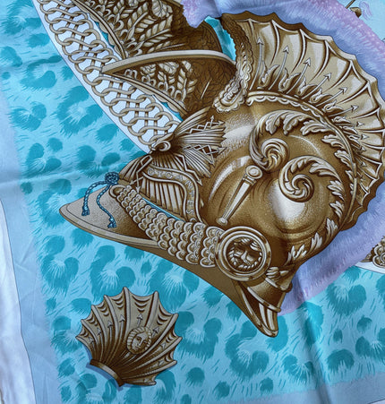 Hermes Casques Et Plumets silk scarf
