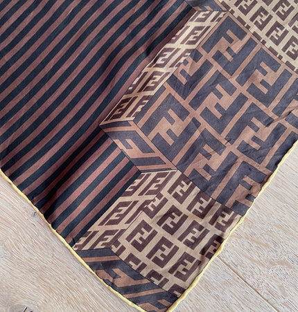 Fendi monogram silk scarf