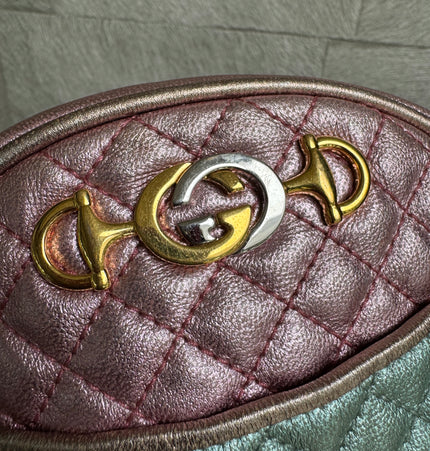 Gucci laminated crossbody bag