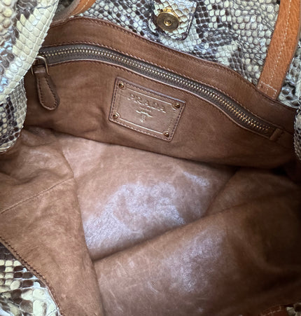 Prada phyton shoulder bag