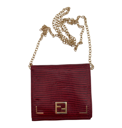 FENDI mini wallet with added chain strap