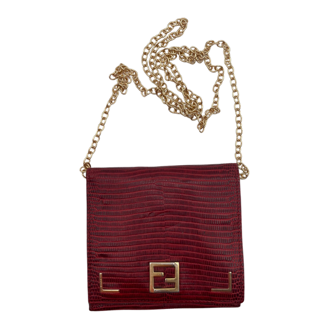FENDI mini wallet with added chain strap