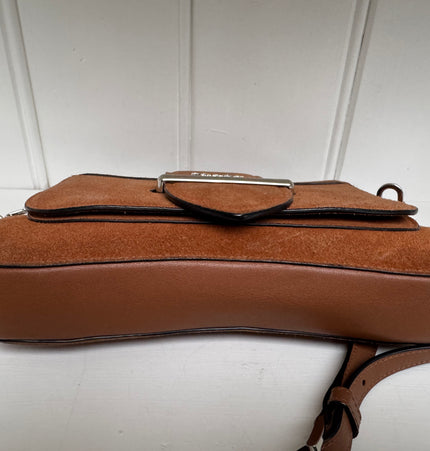 Prada sidonie crossbody suede bag