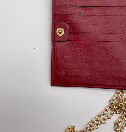 FENDI mini wallet with added chain strap