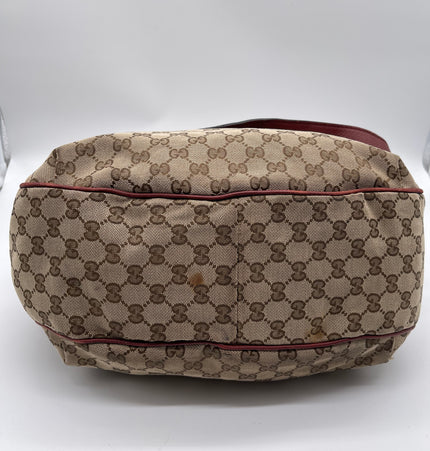 Gucci horsebit large cloth shoulder bag