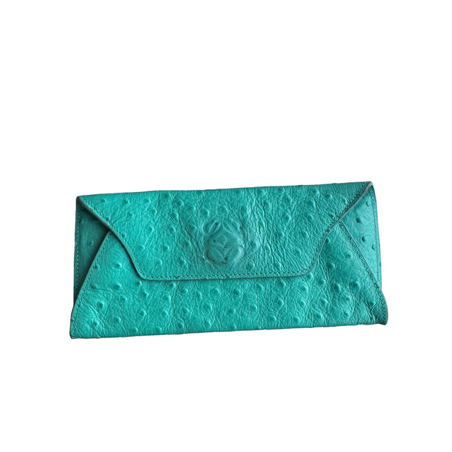 Loewe ostrich leather evening clutch bag