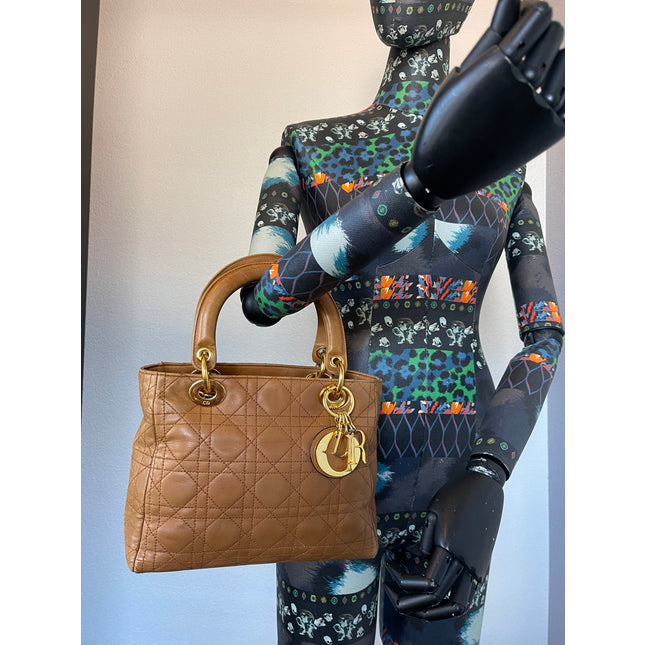 DIOR  lady dior vintage leather bag