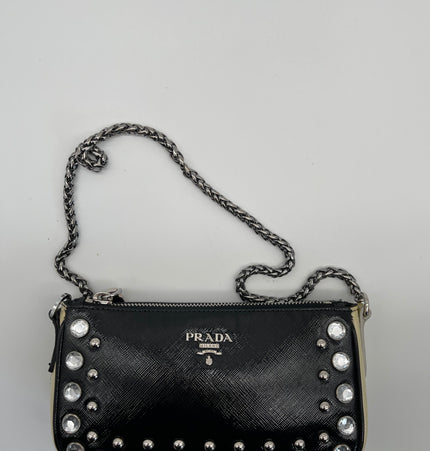 PRADA mini saffiano leather shoulder bag