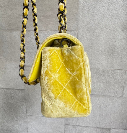Chanel  classique/timeless velvet crossbody bag