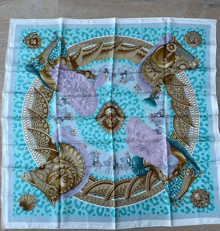 Hermes Casques Et Plumets silk scarf