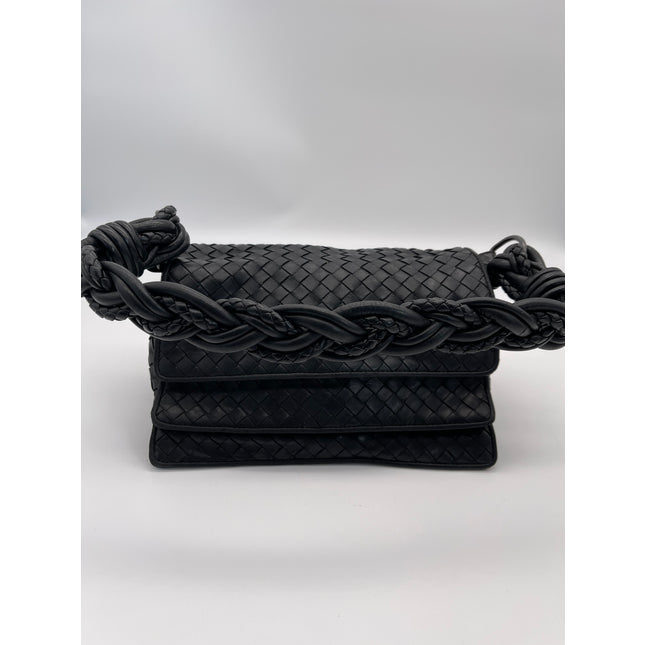 Bottega veneta woven handle leather shoulder bag