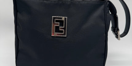 Fendi cloth logo shoulder bag