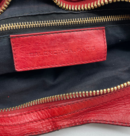 Balenciaga city mettalic bag