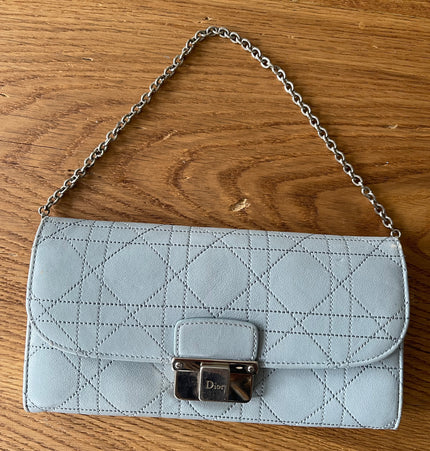 Dior cannage stitched diorling rendezvous chain wallet