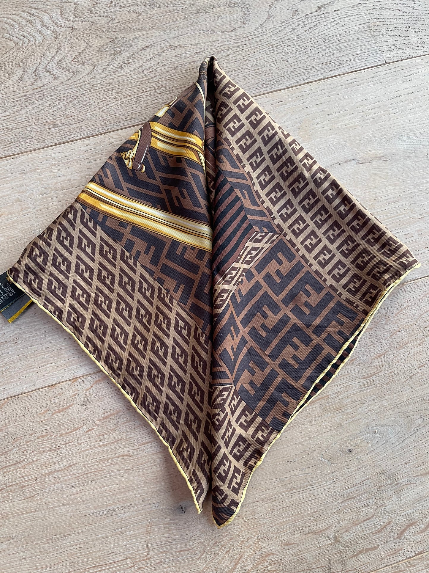 Fendi monogram silk scarf