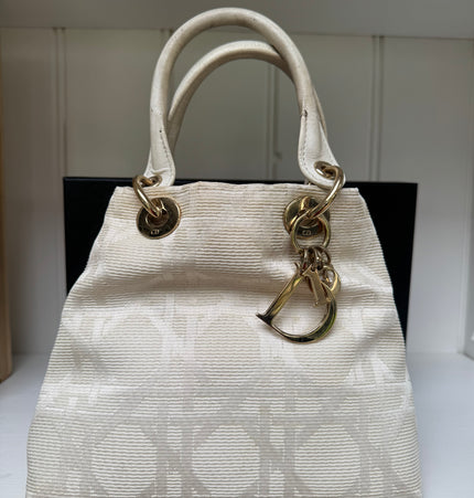 Dior lady Dior double handle handbag