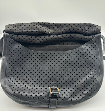 Louis Vuitton limited edition Saumur crossbody perforated black bag