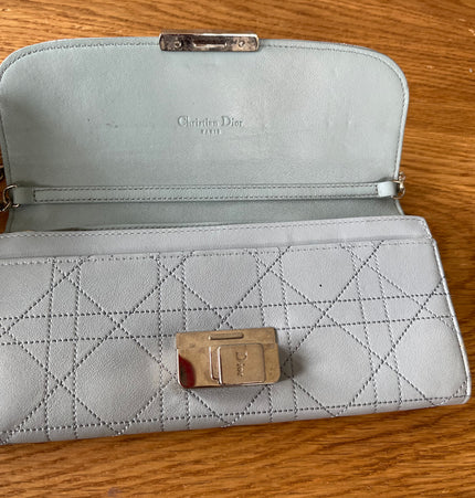 Dior cannage stitched diorling rendezvous chain wallet