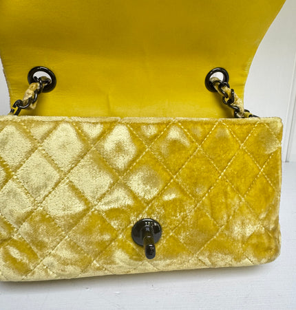 Chanel  classique/timeless velvet crossbody bag
