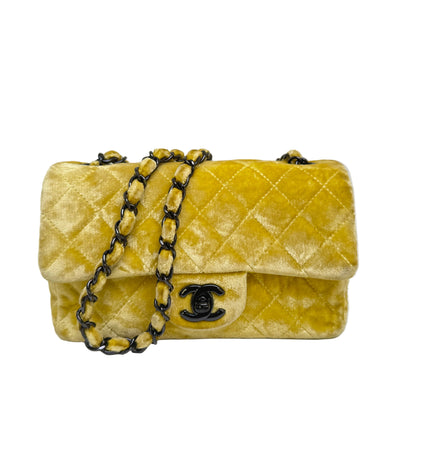 Chanel  classique/timeless velvet crossbody bag