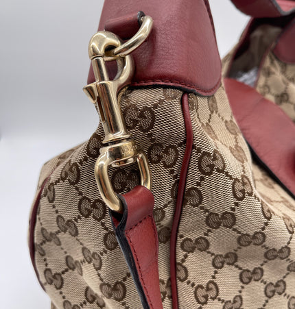 Gucci horsebit large cloth shoulder bag