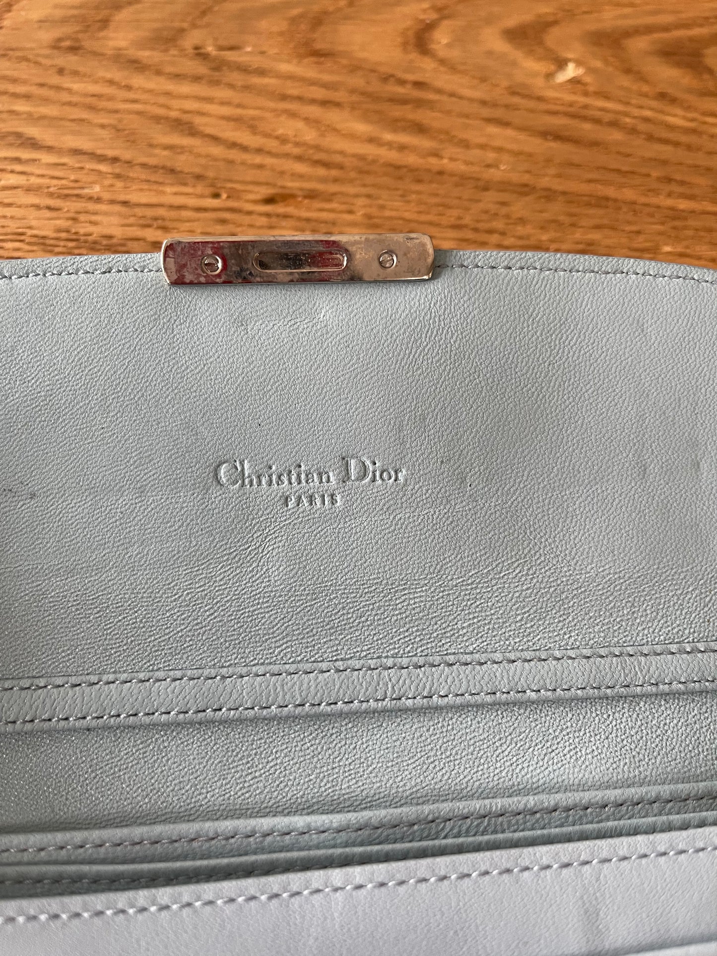 Dior cannage stitched diorling rendezvous chain wallet