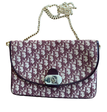Dior vintage monogram denim clutch bag