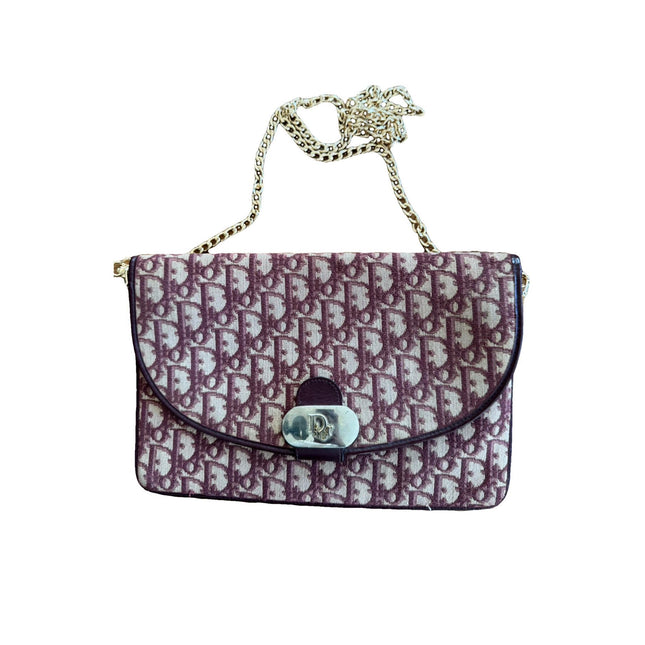 Dior vintage monogram denim clutch bag