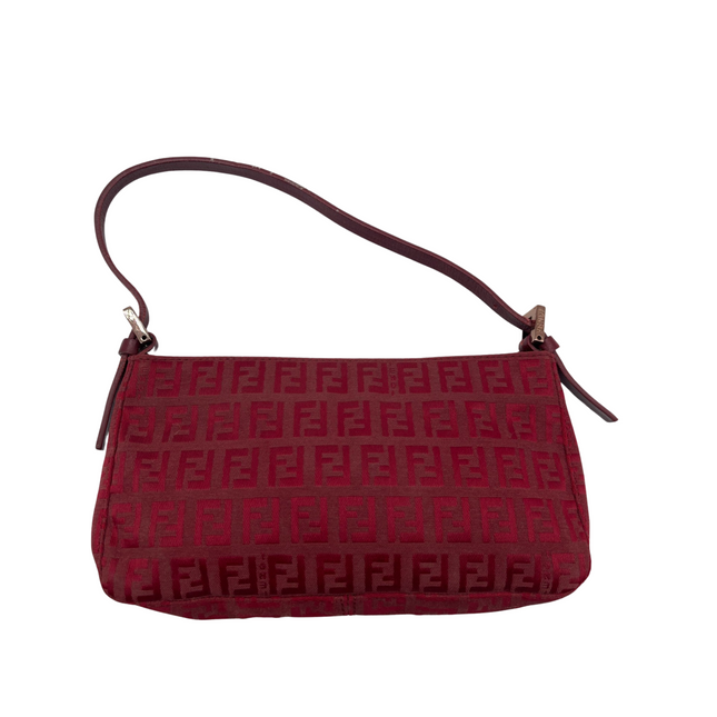 Fendi red mini cloth shoulder bag