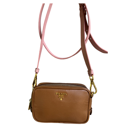 Prada saffiano mini crossbody bag
