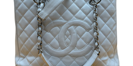 Chanel grand shopping tote caviar leather shoulder bag