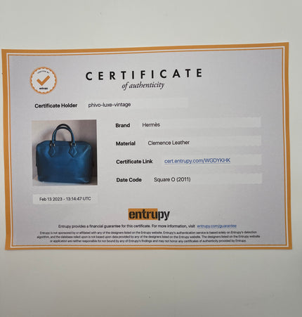 Hermes plume leather handbag