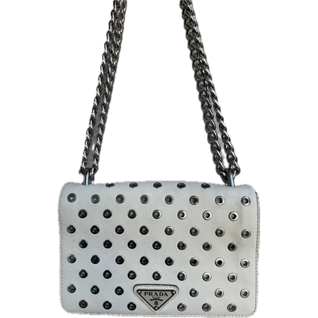 Prada chain rivet crossbody bag