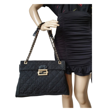 FENDI  mamma baguette cloth bag