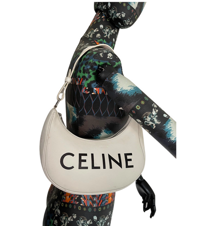 CELINE ava leather shoulder bag