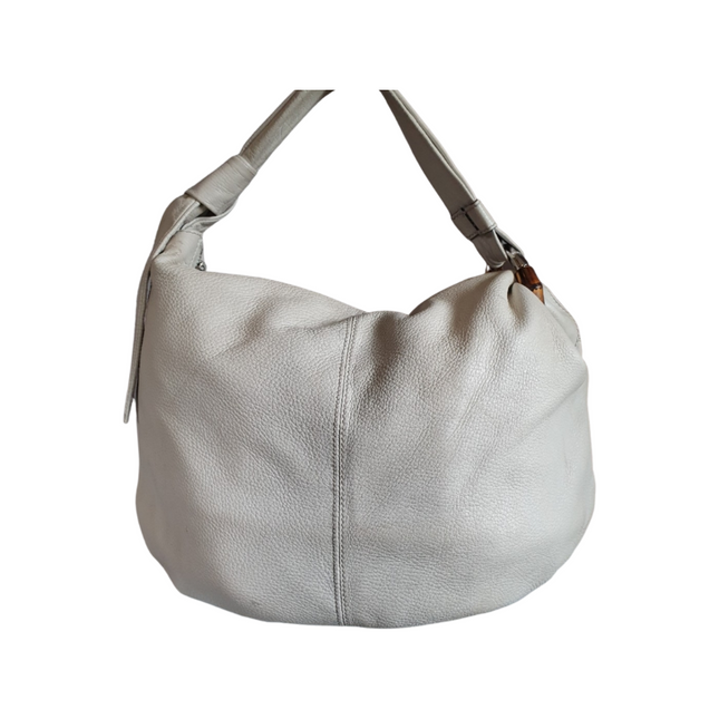 GUCCI  bamboo leather shoulder bag