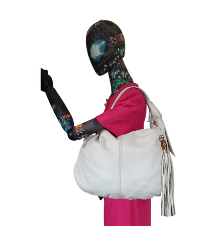 GUCCI  bamboo leather shoulder bag