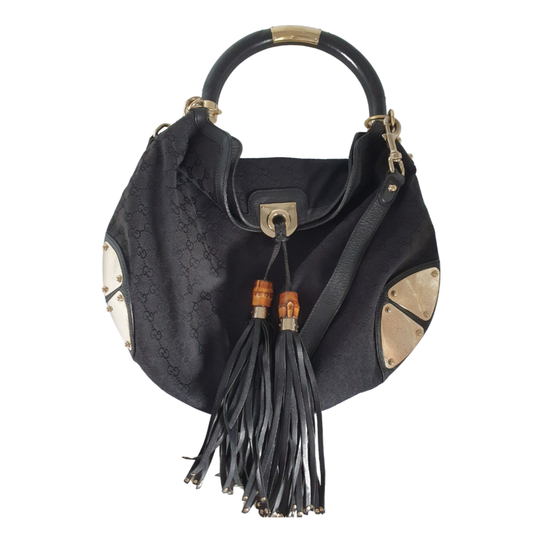 Gucci Indy cloth bag with tassle