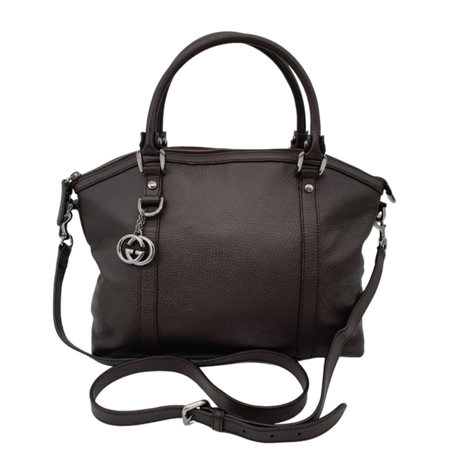 GUCCI  dome interlocking gg leather crossbody bag