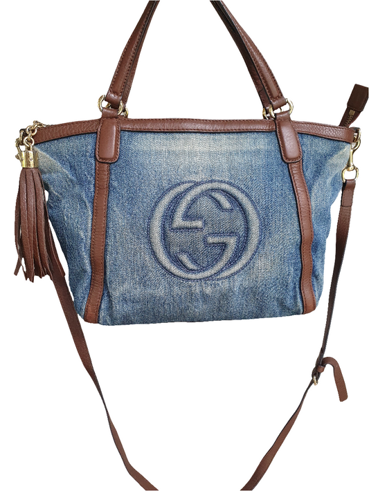 Gucci soho denim shoulder bag