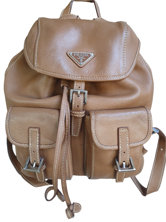 Prada leather backpack