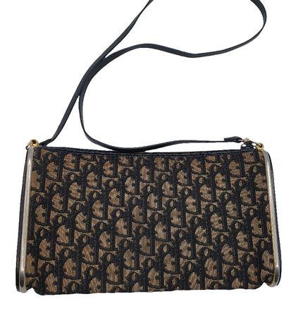Dior vintage monogram denim crossbody bag