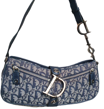 Dior Schultertasche aus Sattel-Denim