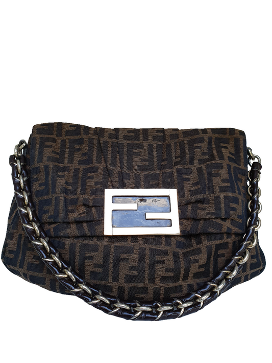 Fendi Zucca FF large shoulder bag